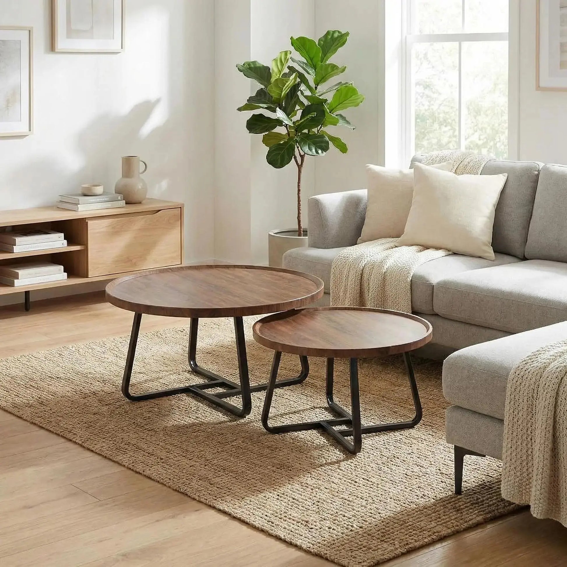 Mid Century Modern Nesting Coffee Table Set comfydesigners