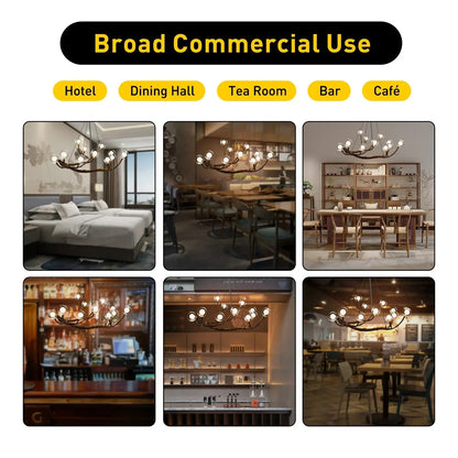 Bionic Branch Farmhouse Chandelier — 12-Light Warm White LED comfydesigners