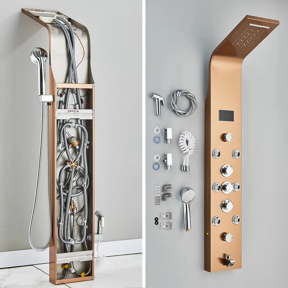 6 Modes Intelligent LED Bathroom Shower Panel comfydesigners