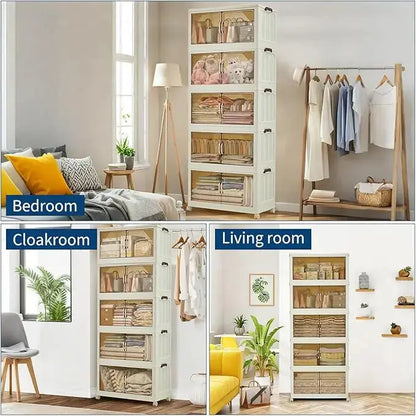 Stack It. Access It. Fold It Away. — Large Capacity Stackable Collapsible Storage Bins, 3 to 5 Tiers comfydesigners