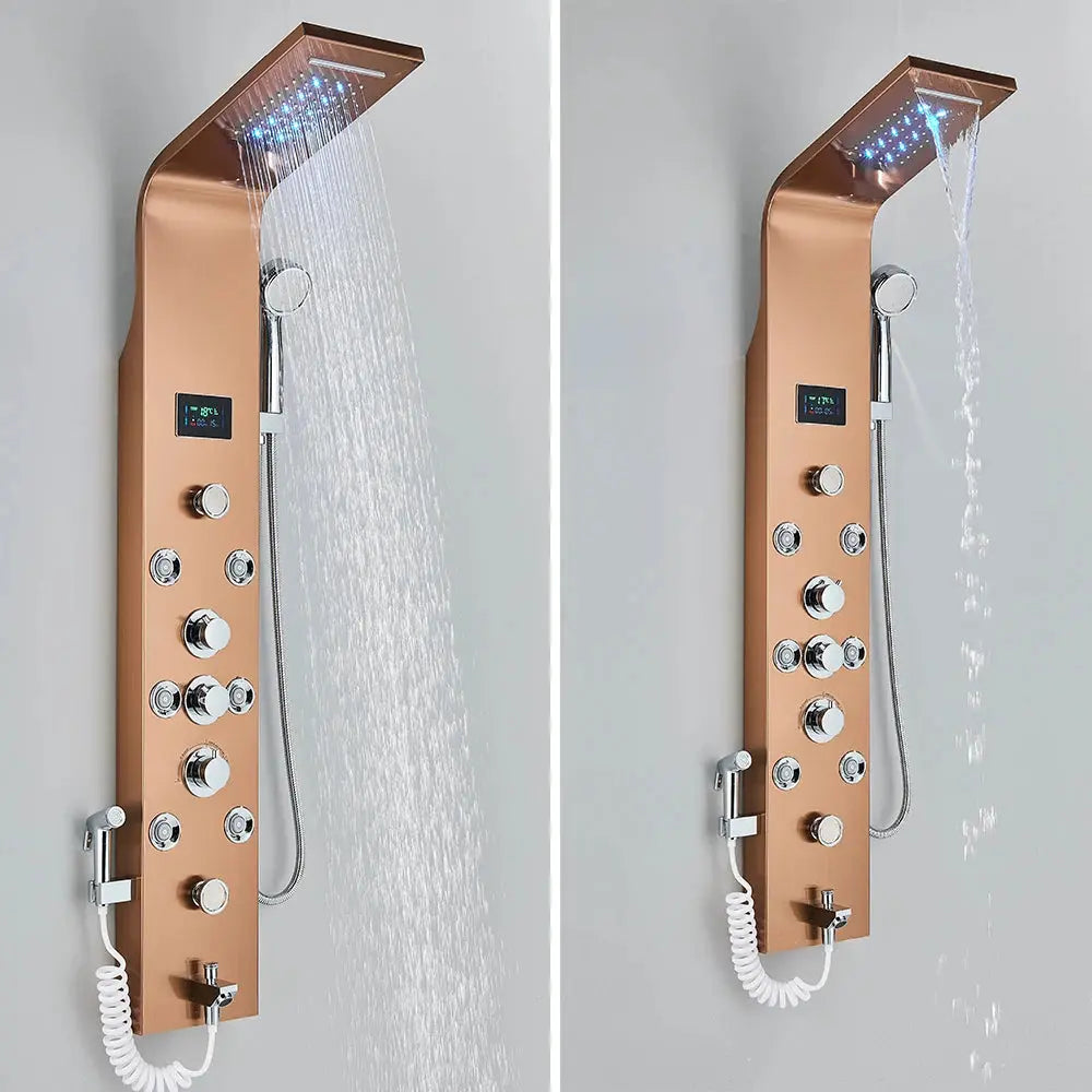 6 Modes Intelligent LED Bathroom Shower Panel comfydesigners