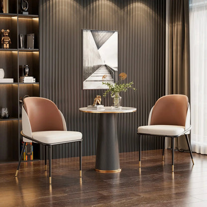 Faux Leather Dining Chair, Set of 2 comfydesigners
