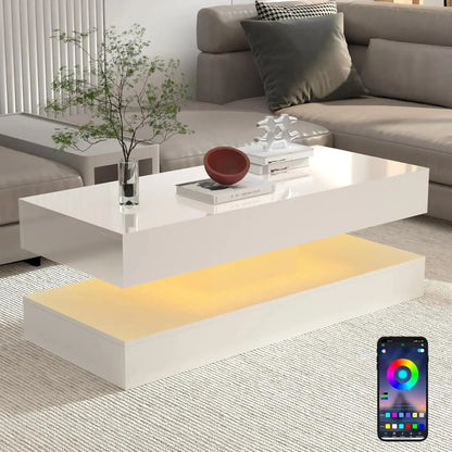 Stylish Coffee Table with LED lights comfydesigners