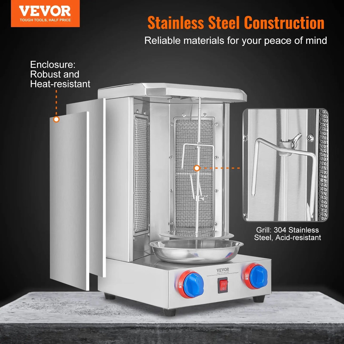Gas Vertical Shawarma Broiler & Rotisserie Grill comfydesigners