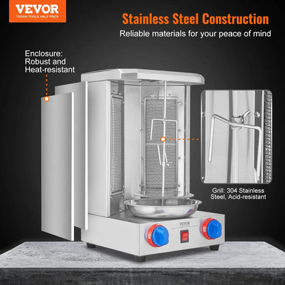 Gas Vertical Shawarma Broiler & Rotisserie Grill comfydesigners