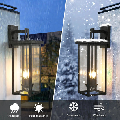 Weatherproof Outdoor Wall Lantern with Dusk to Dawn Sensor comfydesigners