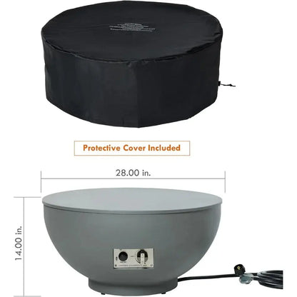 Push a Button. Start the Party. — 28" Propane Fire Pit Table, 58,000 BTU with Convertible Lid comfydesigners