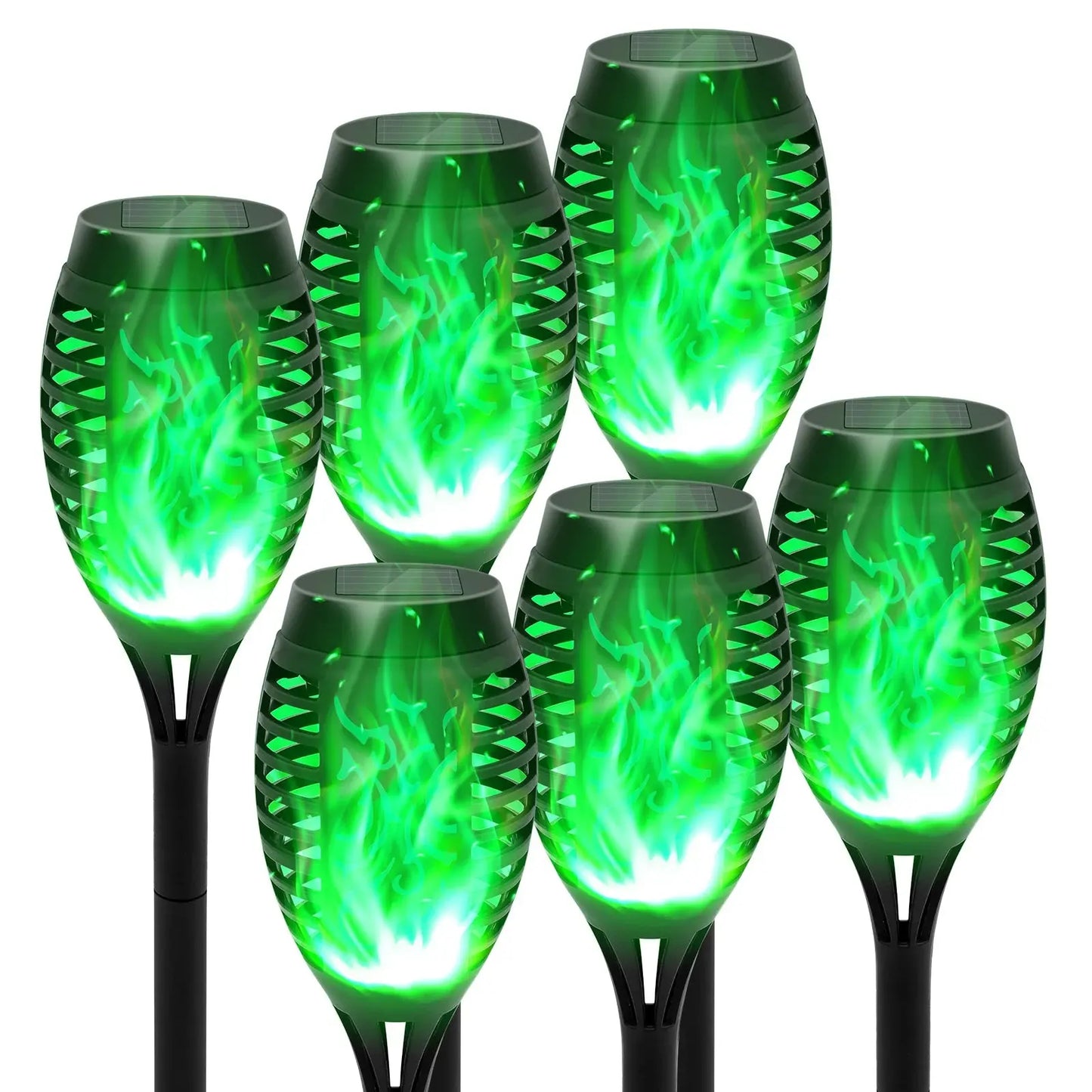 Light Up the Night, Naturally — Solar Flickering Flame Torch Pathway Lights, Sets of 4, 6, 8 & 12 comfydesigners