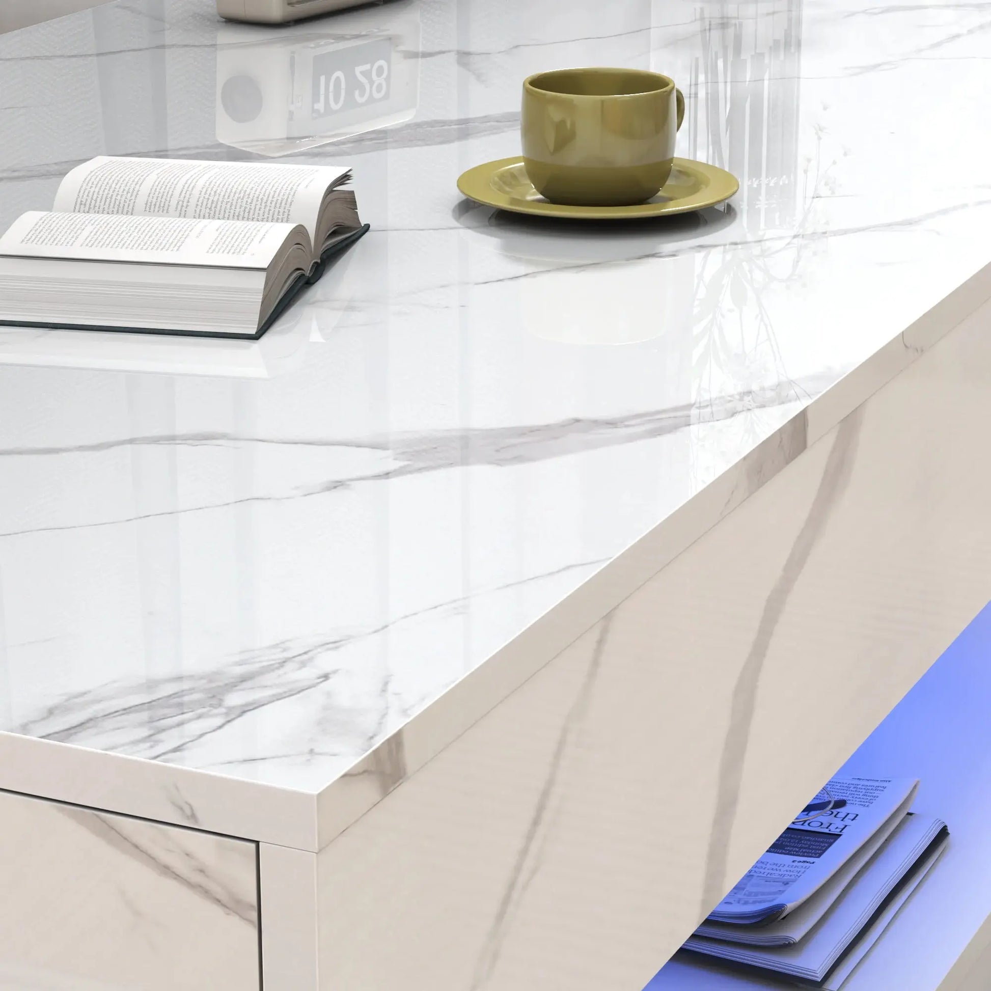 Stylish Coffee Table with LED lights comfydesigners