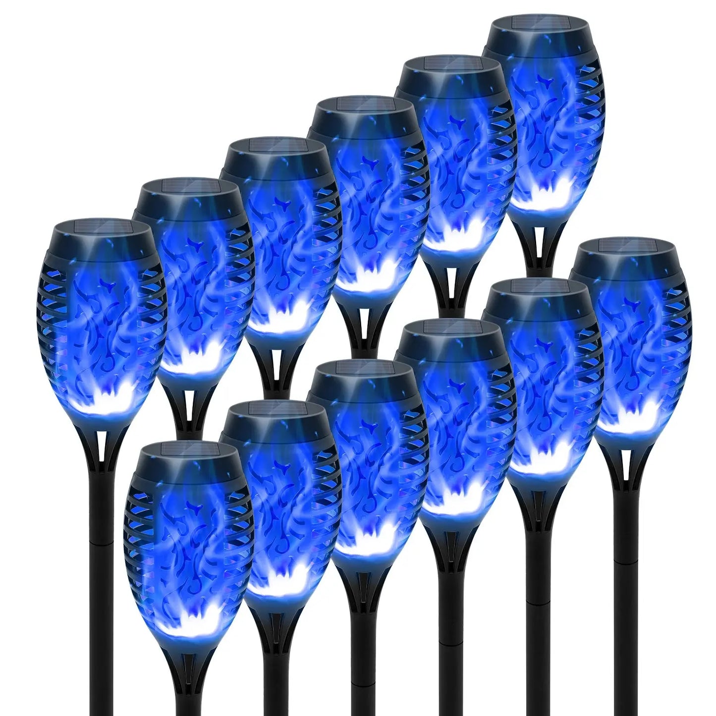 Light Up the Night, Naturally — Solar Flickering Flame Torch Pathway Lights, Sets of 4, 6, 8 & 12 comfydesigners