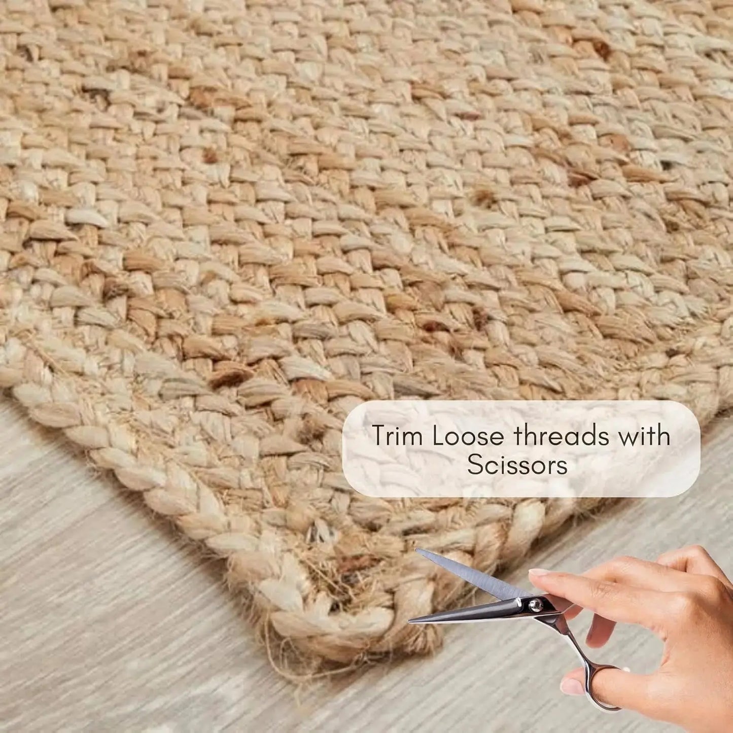 Handwoven Jute Reversible Area Rug comfydesigners