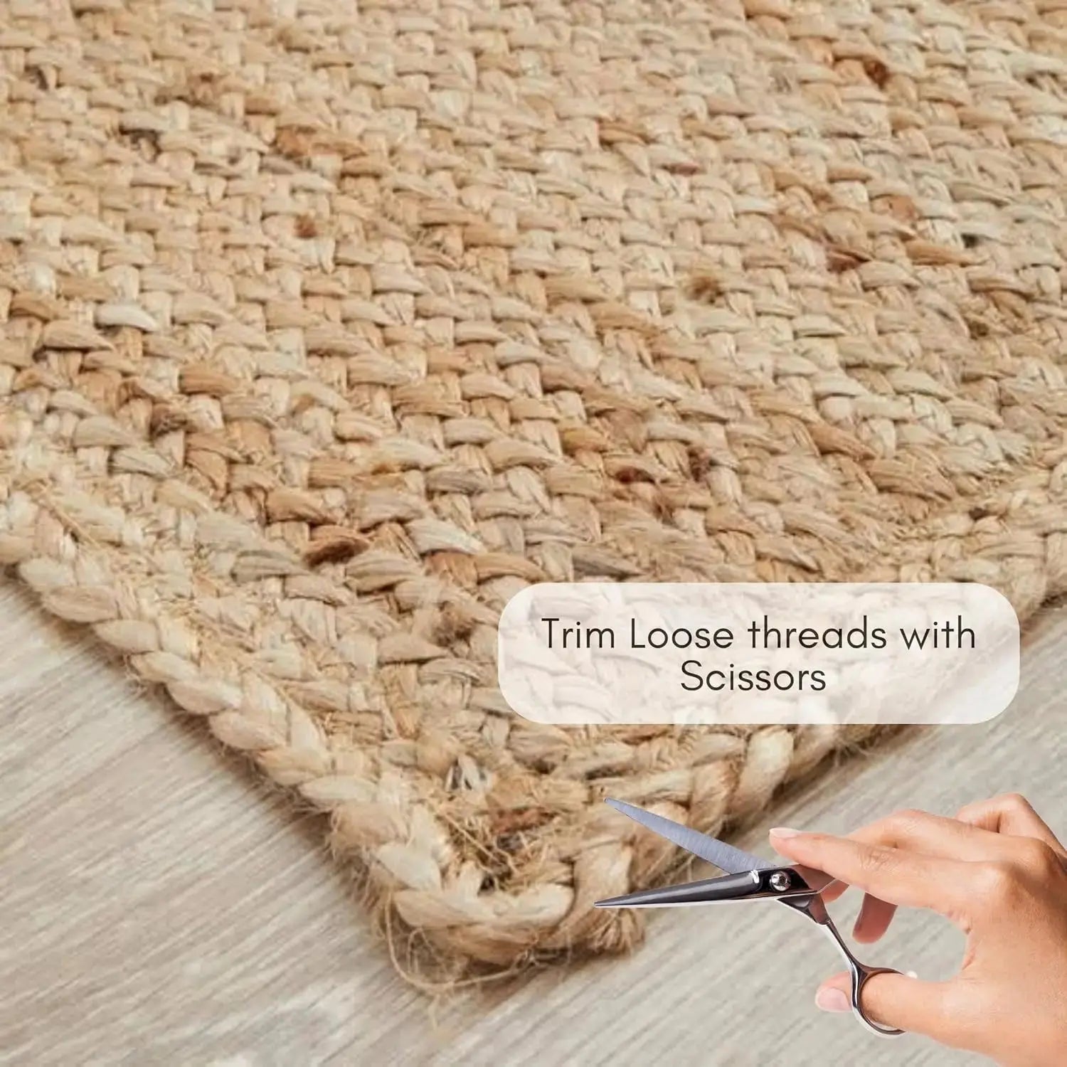 Handwoven Jute Reversible Area Rug comfydesigners