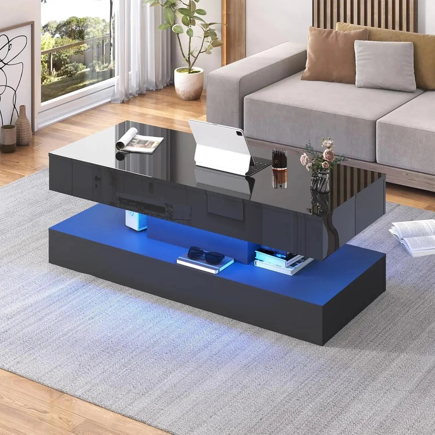 Stylish Coffee Table with LED lights comfydesigners