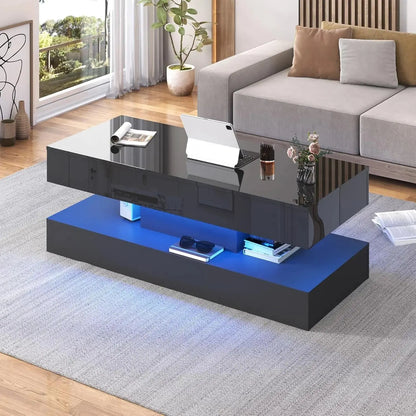 Stylish Coffee Table with LED lights comfydesigners