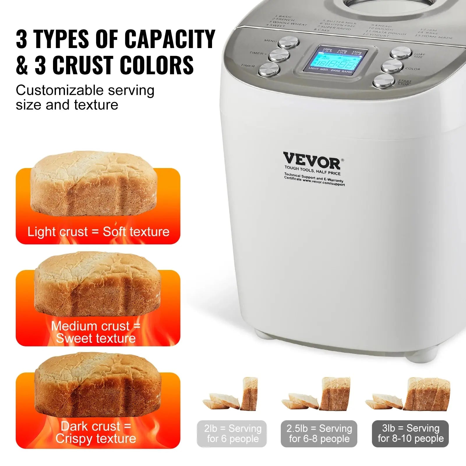 15-in-1 Bread Maker & Dough Machine | Fresh-Baked Loaves at the Push of a Button comfydesigners