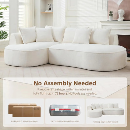 Oversized L-Shaped Boneless Sectional Sofa