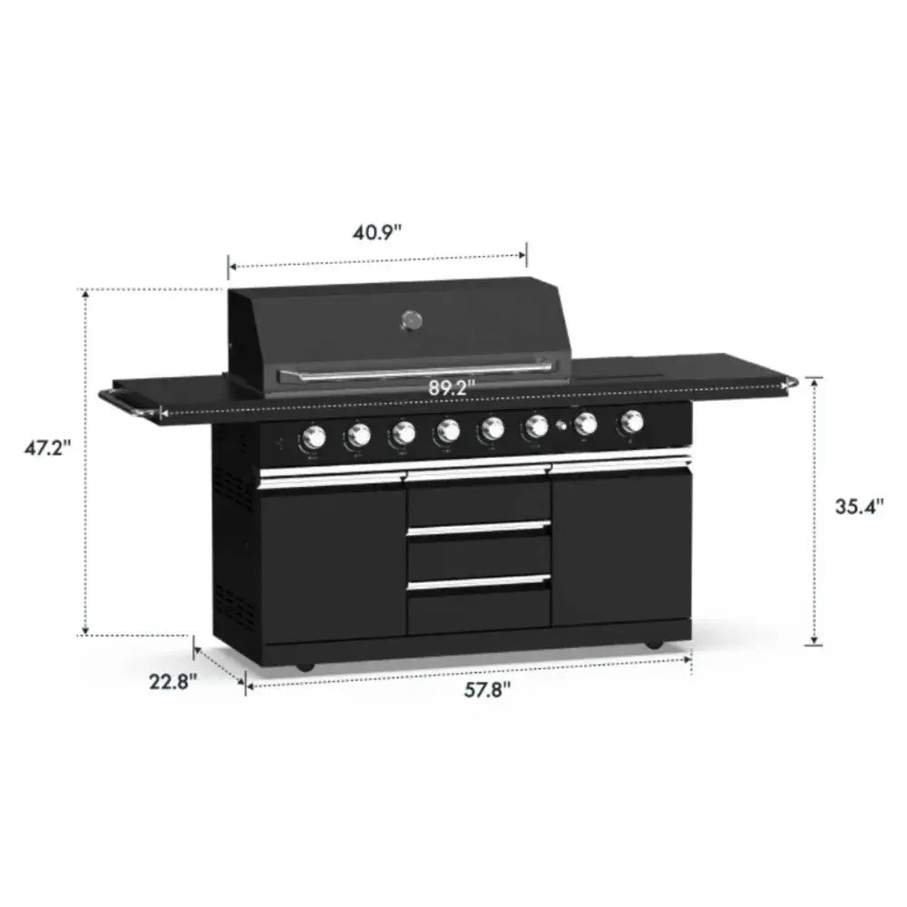 8-Burner Outdoor BBQ Island Grill comfydesigners
