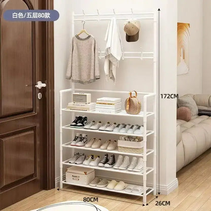 Hats. Coats. Shoes. All in One Place. — 5-Layer Multifunctional Rack with 8 Double Hooks comfydesigners
