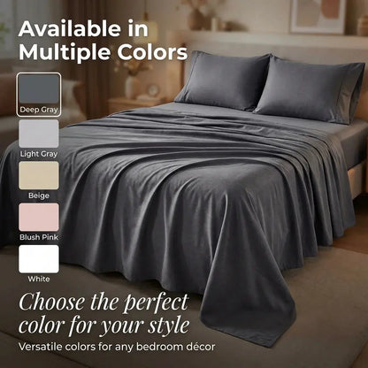 Cooling Bamboo Bed Sheet Set — 300TC Silky Soft, Breathable & Wrinkle-Free comfydesigners