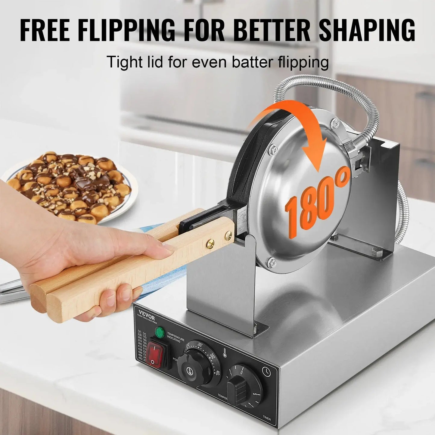 Bubble Waffle Maker 1400W – Crispy, Fluffy & Totally Irresistible comfydesigners