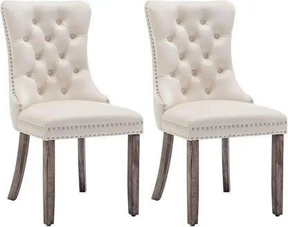 Velvet Dining Chairs, Upholstered with Deep Button Tuffed Back comfydesigners