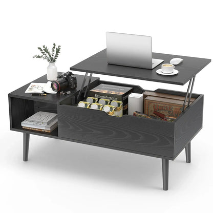 Lift Top Wood Rectangular Coffee Table comfydesigners