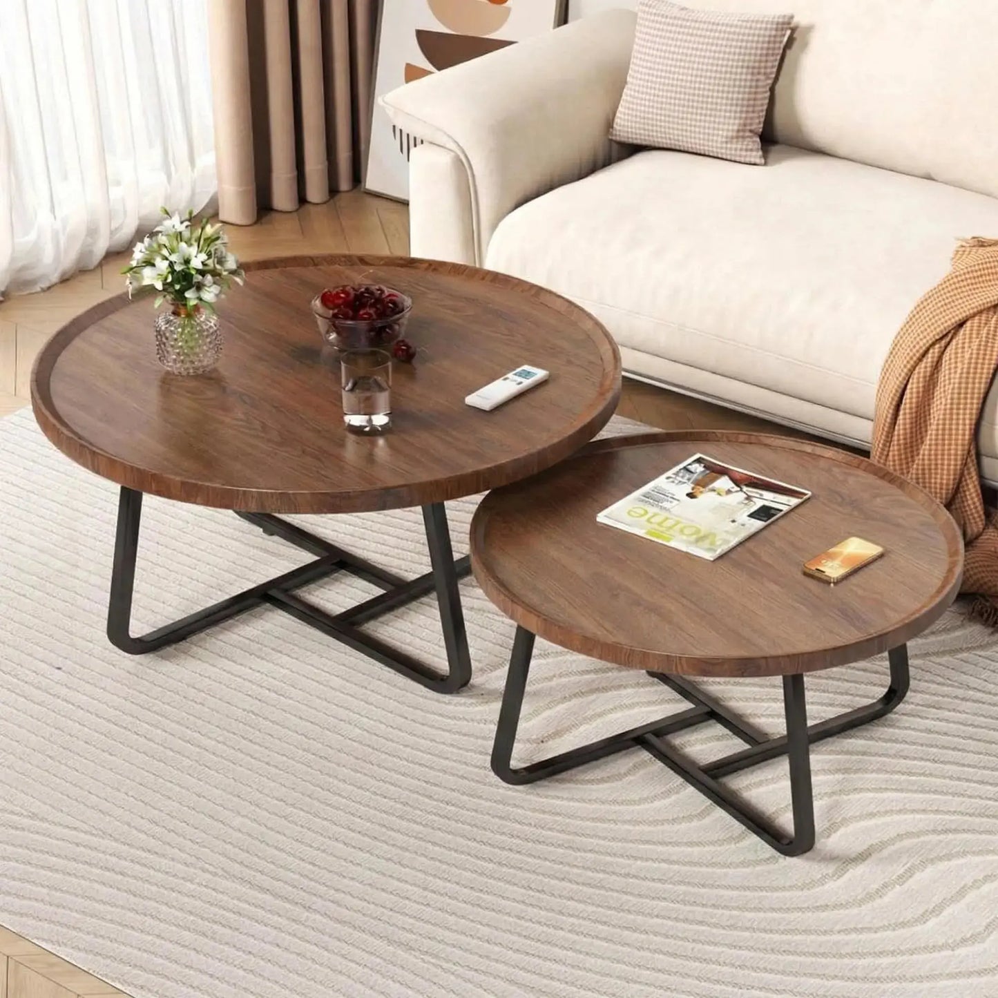 Mid Century Modern Nesting Coffee Table Set comfydesigners