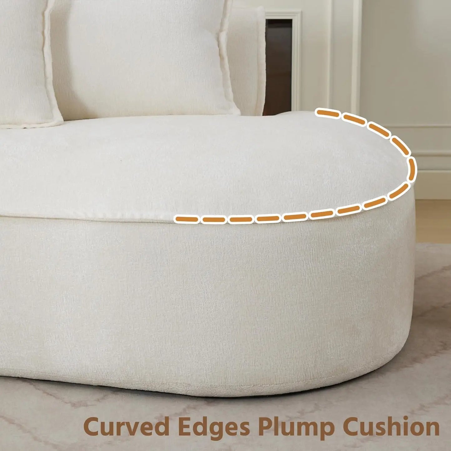 Oversized L-Shaped Boneless Sectional Sofa