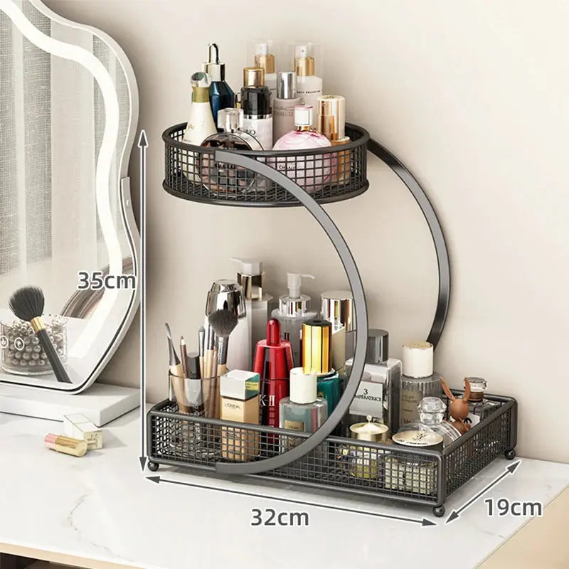 Your Makeup Deserves a Home That Isn’t the Bottom of Your Bag — 2 & 3-Layer Cosmetic Organizer Rack comfydesigners