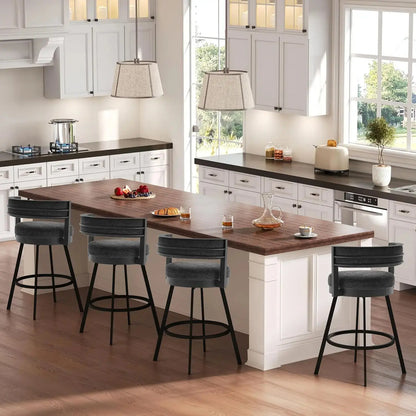 Counter Height Swivel Bar Stools, Set of 4 comfydesigners