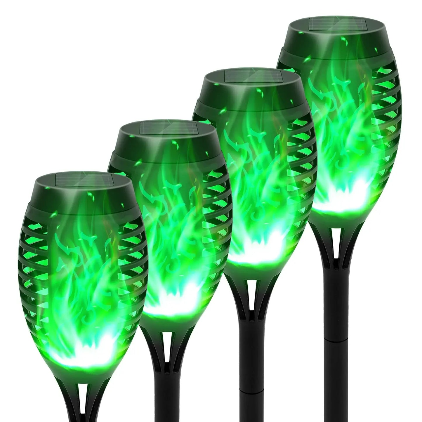 Light Up the Night, Naturally — Solar Flickering Flame Torch Pathway Lights, Sets of 4, 6, 8 & 12 comfydesigners