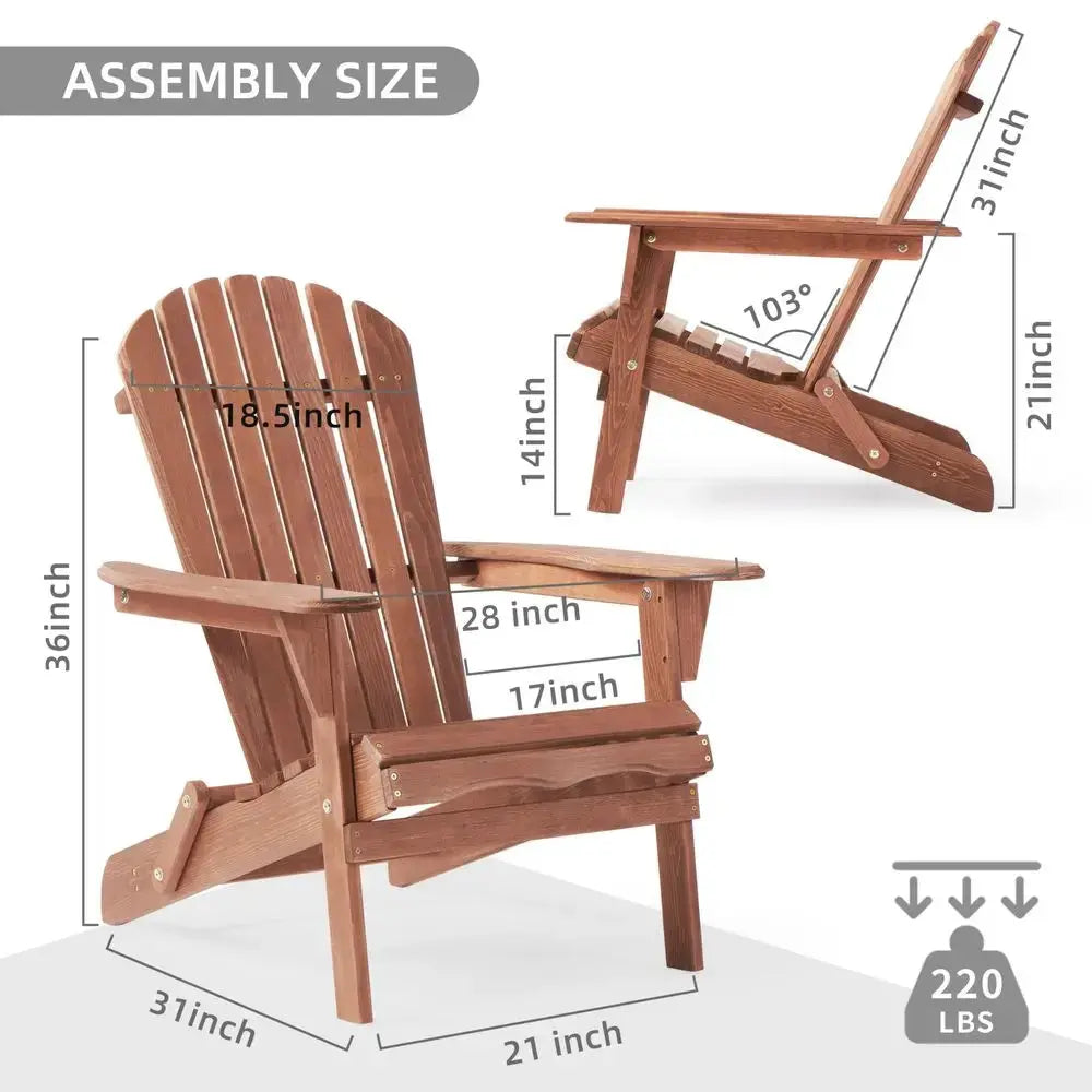 The Chair That Makes Every Backyard Feel Like a Resort — Set of 2 Folding Hemlock Adirondack Chairs comfydesigners
