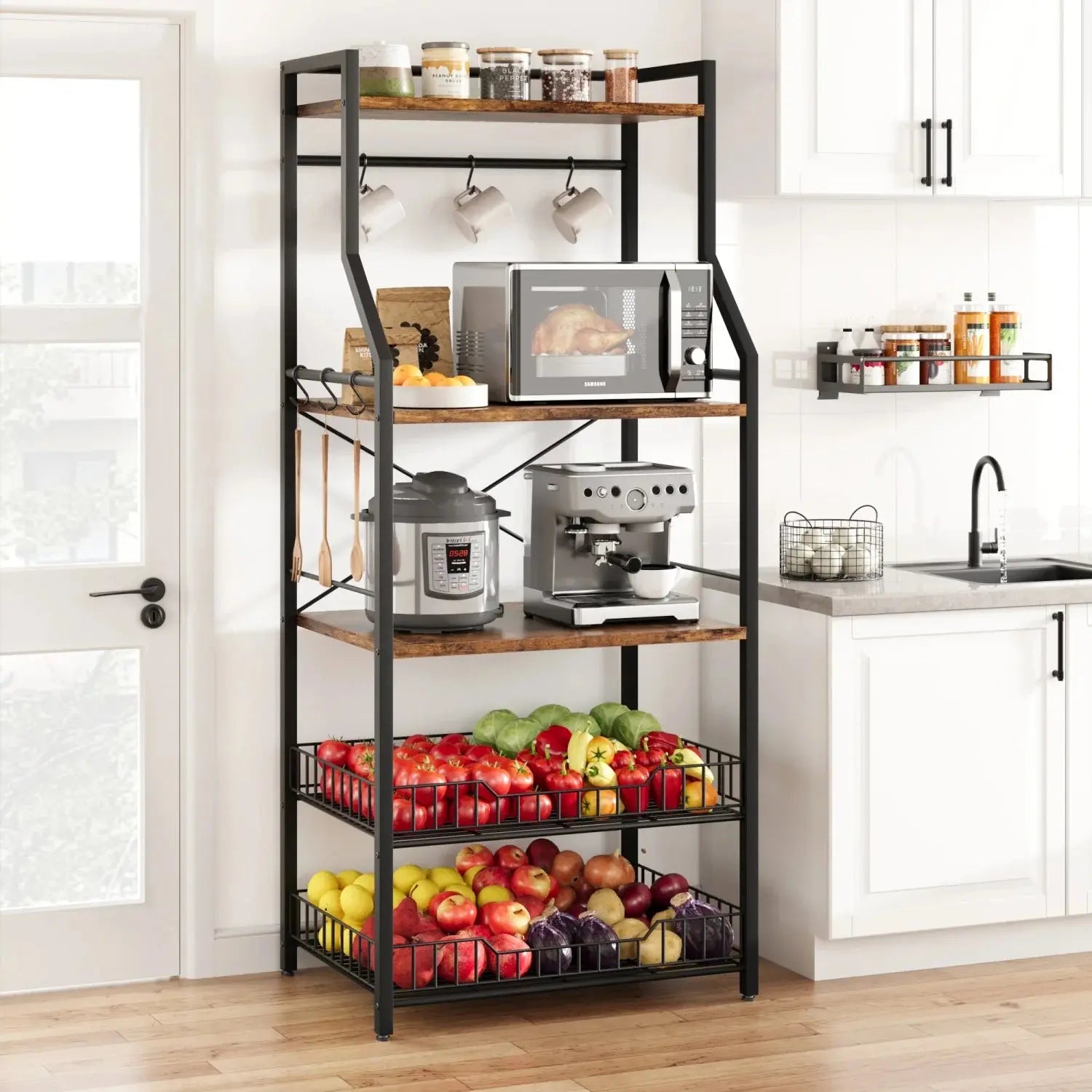 Kitchen Bakers Rack/Microwave Oven Stand comfydesigners