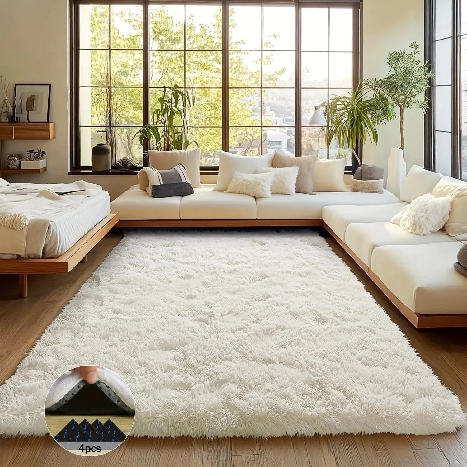 Luxury Plush Shaggy Non-Slip Rug comfydesigners