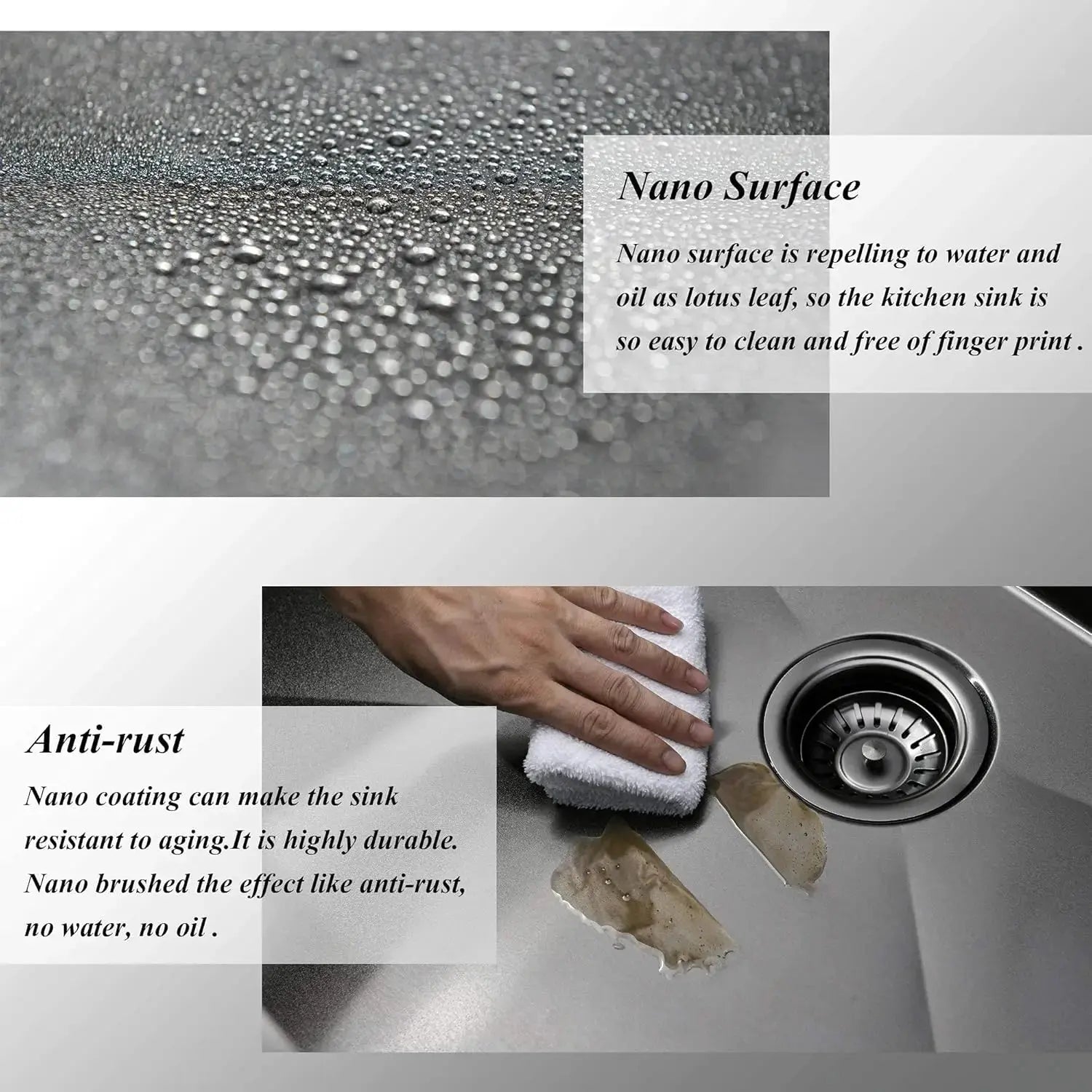 Gunmetal Black Drop-In Kitchen Sink | Handcrafted Stainless Steel, Top Mount, Extra-Deep Single Bowl comfydesigners