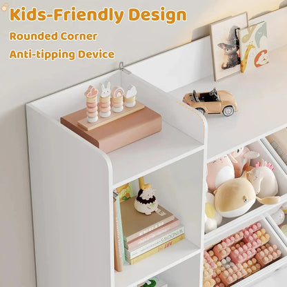 Where Every Toy Has a Happy Home — 4-in-1 Kids Toy Organizer with Drawers, Bins, Cubbies & Shelves comfydesigners