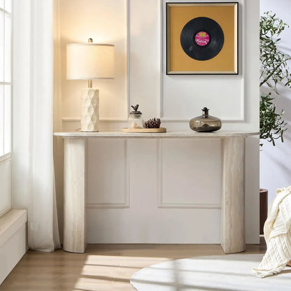 Curved Marble Console Table — 55"