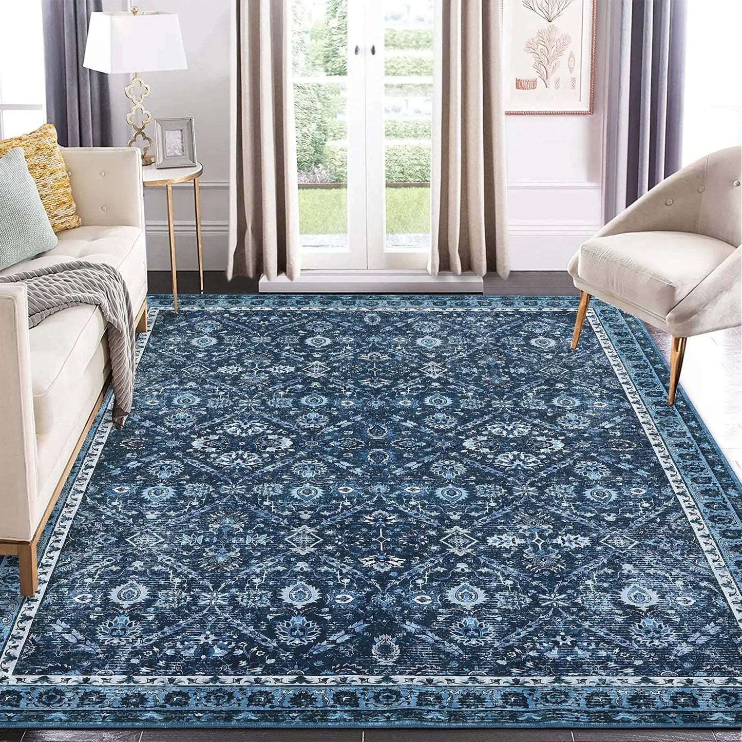 Washable, Non-Slip, Stain & Water Resistant Moroccan Rug comfydesigners