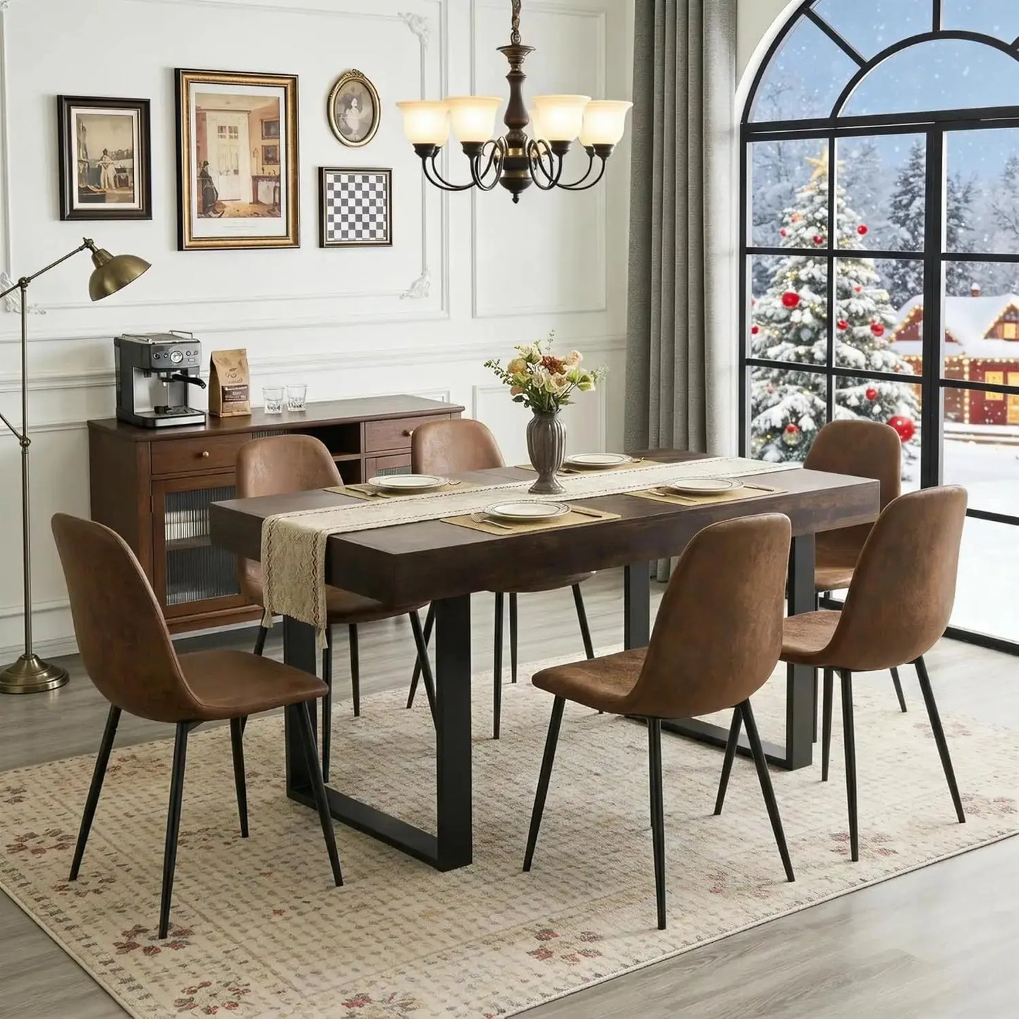 Extendable Wood Dining Table Set comfydesigners