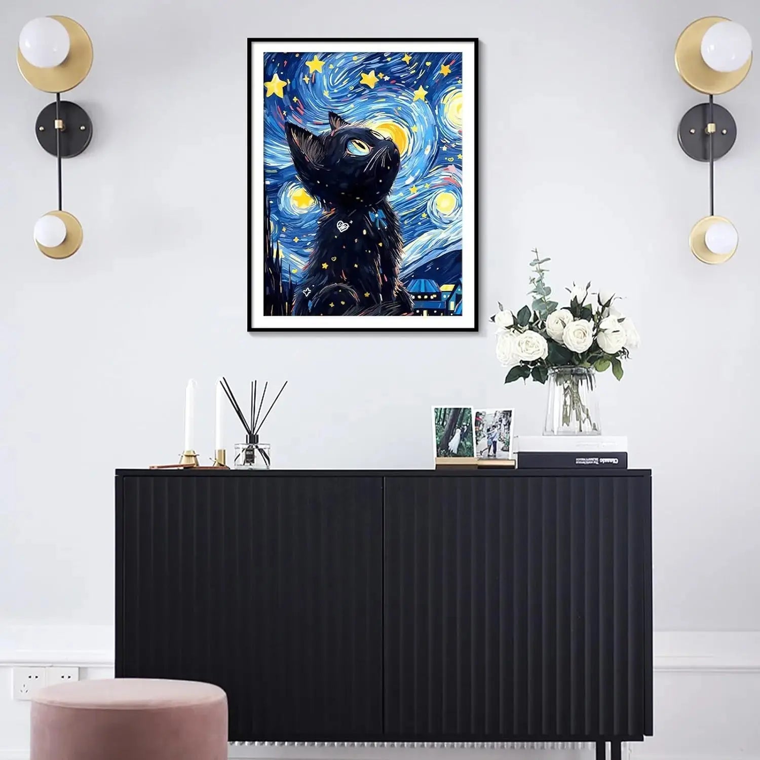 DIY 5D Painting Kit: Black Cat Art for Adults comfydesigners