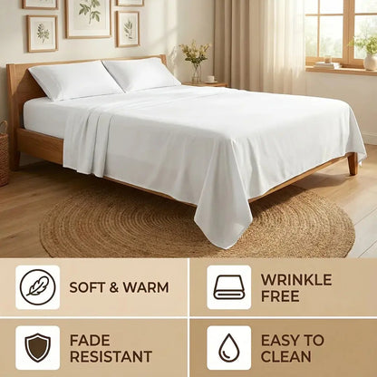 Cooling Bamboo Bed Sheet Set — 300TC Silky Soft, Breathable & Wrinkle-Free comfydesigners