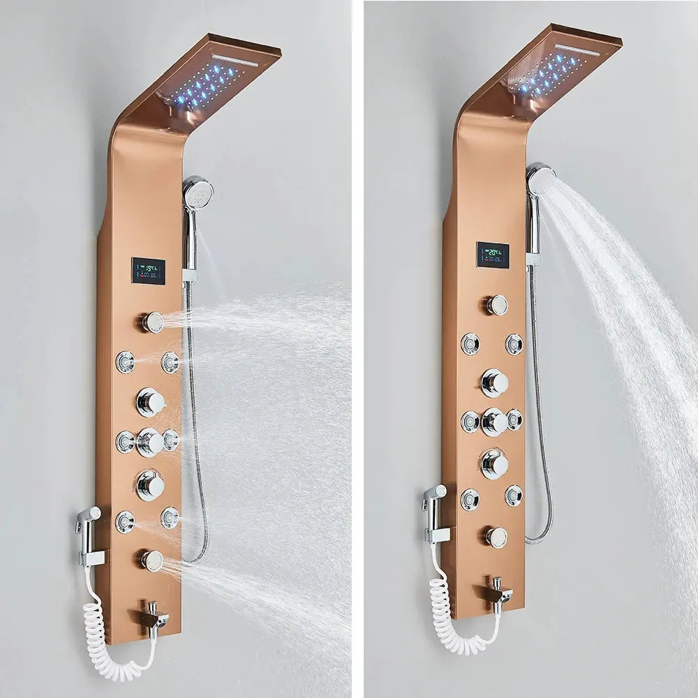 6 Modes Intelligent LED Bathroom Shower Panel comfydesigners