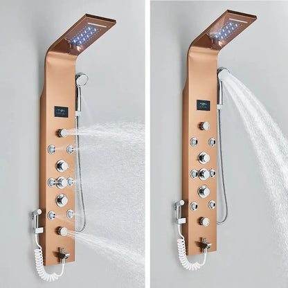 6 Modes Intelligent LED Bathroom Shower Panel comfydesigners