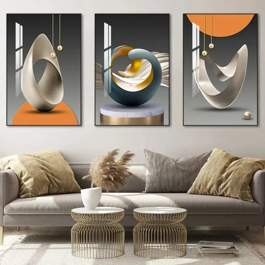 Abstract Geometric Framed Wall Art | Bold Canvas Print comfydesigners