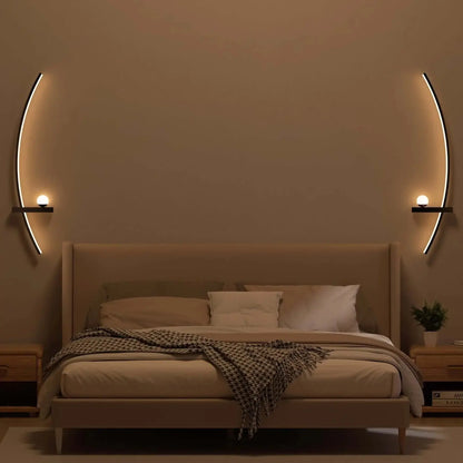 Arched Metal Adjustable LED Wall Sconce, 2pcs comfydesigners