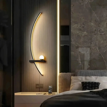 Arched Metal Adjustable LED Wall Sconce, 2pcs comfydesigners