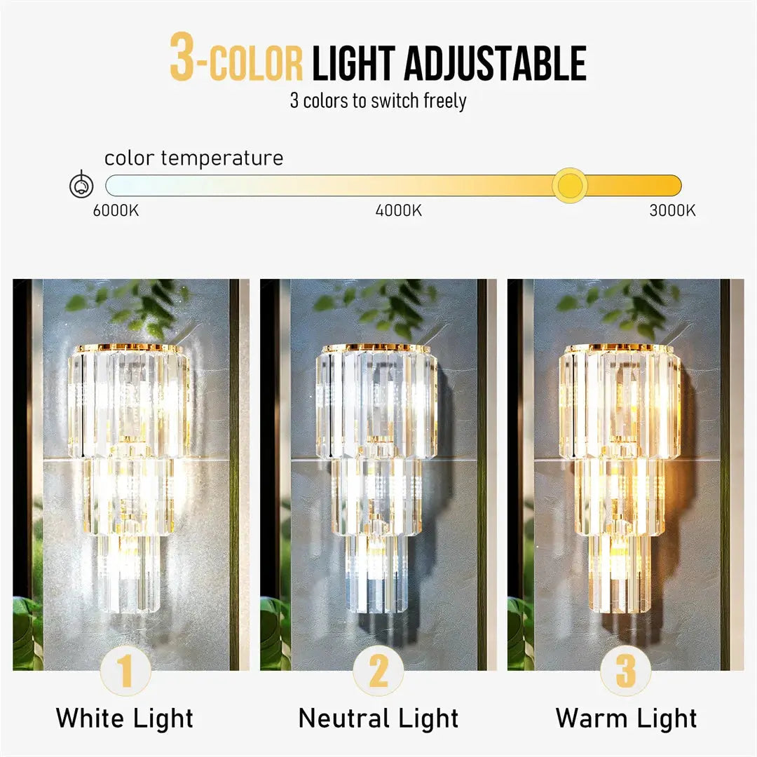 Modern Wall Crystal LED Sconce Light comfydesigners