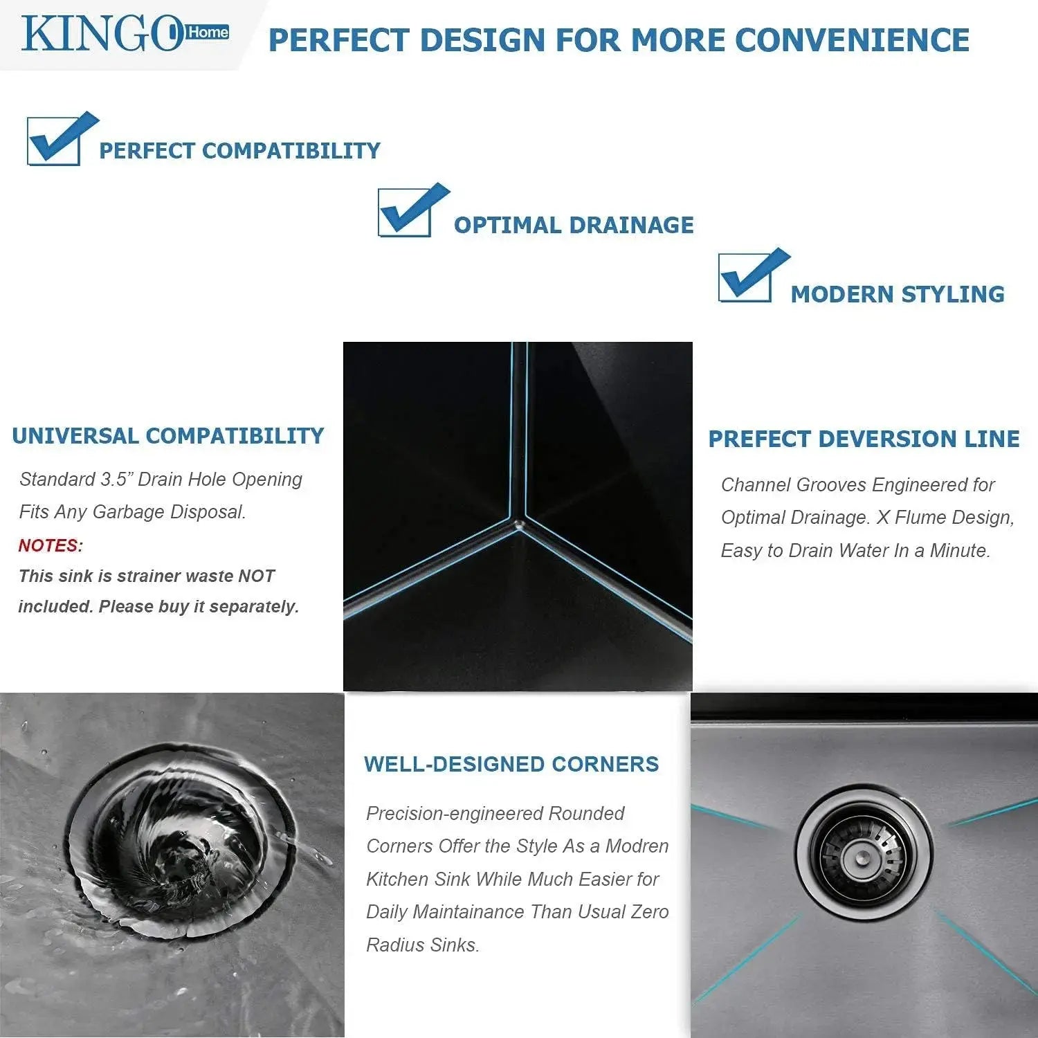 Gunmetal Black Drop-In Kitchen Sink | Handcrafted Stainless Steel, Top Mount, Extra-Deep Single Bowl comfydesigners