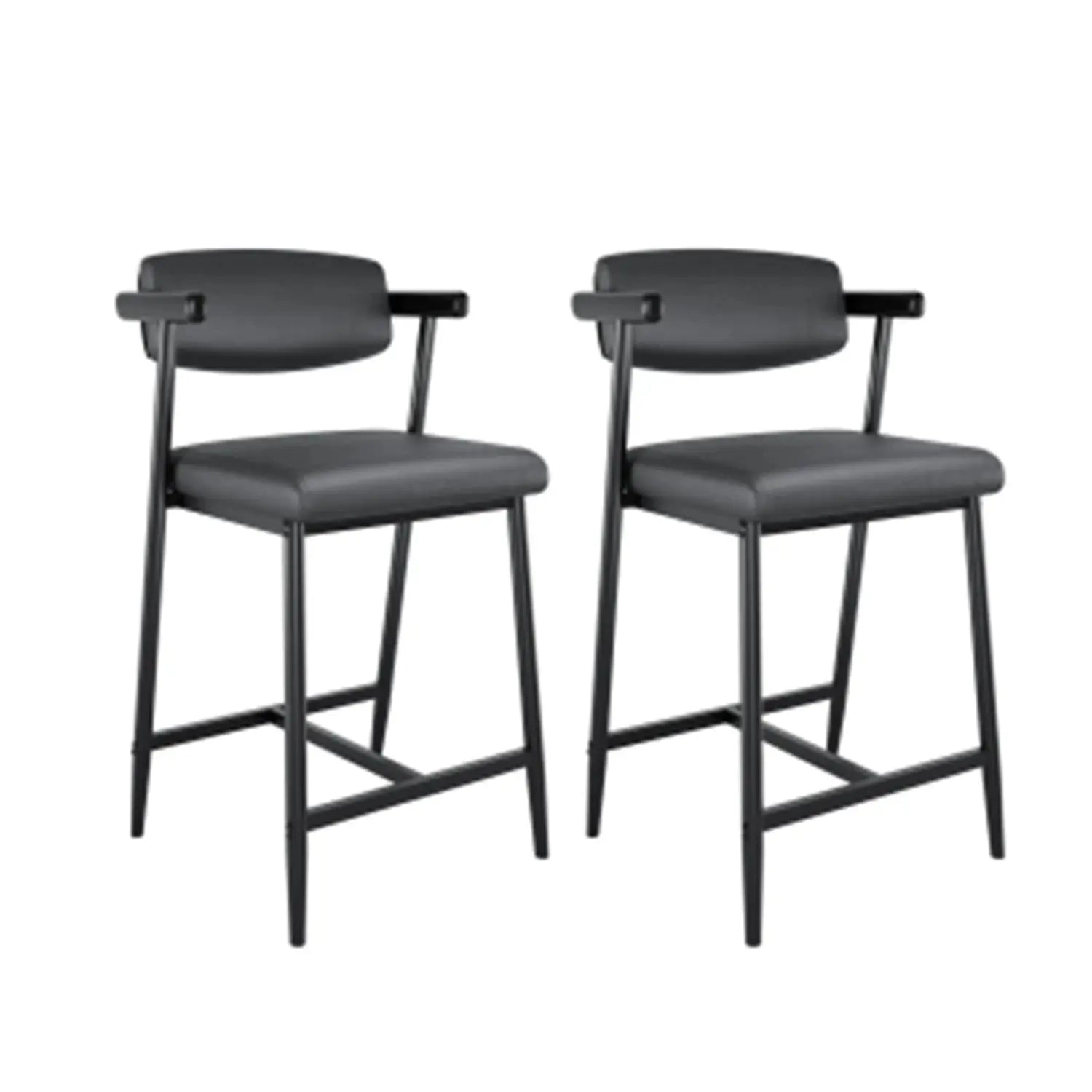 Upholstered Modern Bar Stools Set of 2 comfydesigners