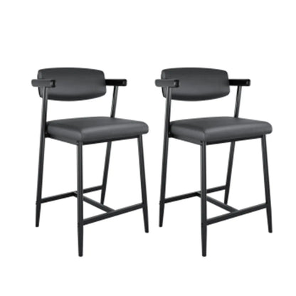 Upholstered Modern Bar Stools Set of 2 comfydesigners
